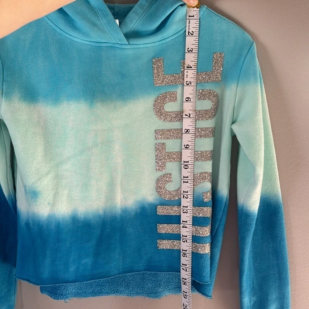 Justice Girls Blue Distressed Hoodie 10